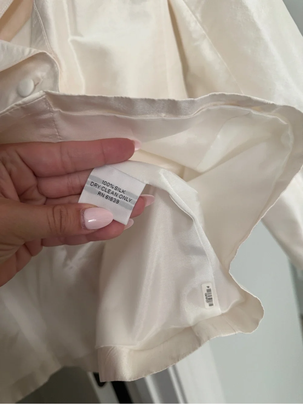 Teri Jon Cream Double-Breasted Silk‎ Jacket